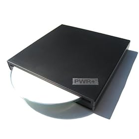PWR+ Extra Portable Slim External Load-In 2.0 USB CD/DVD/RW CDRW DVD±RW DVD DVDRW Drive Writer/Burner for HP Mini, MSI Wind, Lenovo IdealPad, Dell Inspiron Mini, Averatec Netbook Laptop ; Toshiba Mini ; Apple Mac (with free DVD burning software download: Nero-micro(PC) / LiquidCD (Mac))