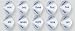 Set of 5 Dices - 10 Sided polyhedral - Word English Numbers