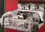3 Pieces 2pac Tupac Grey+black+red Comforter Set for Queen or Full Size Bed ....