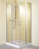 Saniku Linie Vertical II Dusche Eckeinstieg Duschkabine 900 x 900 mm / 24 h