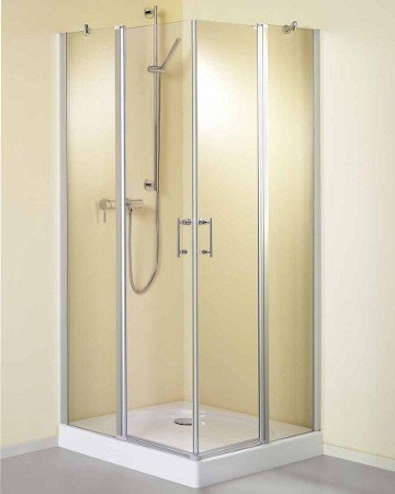 Saniku Linie Vertical II Dusche Eckeinstieg Duschkabine 900 x 900 mm / 24 h Angebote