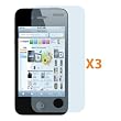 Fosmon Transparent Clear Screen Protector for iPhone 4 4G HD with Lint Cleaning Cloth - 3 Pack