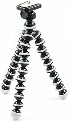 DIPAR® MrOctopus M-Size Octopus Stylish Portable Sturdy and Adjustable Tripod Stand Holder for Digital SLR Cameras Cellphone iPhone Grey and Black