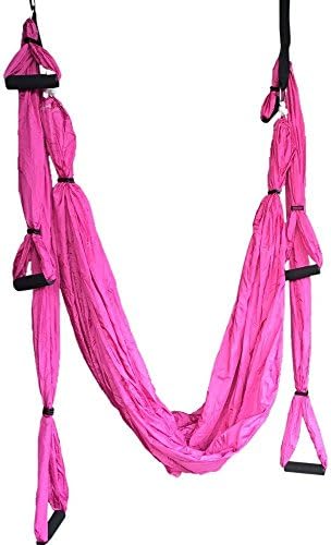 Yoga swing trapeze - (blush) sling inversion for back pain relief strength decompression Pilates