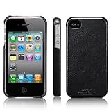 SGP iPhone 4 Leather Case Genuine Leather Grip [Legend Black]