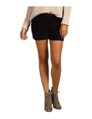Apparel: Hue Wide Wale Corduroy Shorts U13218 (Medium, Black)