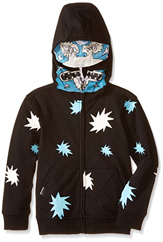 Volcom Little Boys' Glow In The Dark Full Zip Hoodie, Black, Medium