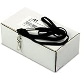 Advantus 36-Inch Deluxe Neck Lanyard for ID Cards/Badges, J-Hook Style, Black, Box of 24 (75424)