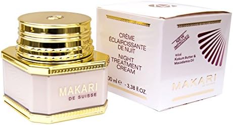 MAKARI NIGHT TREATMENT LIGHTENING AND BALANCING CREAM WITH KOKUM BUTTER & MACADAMIA OIL 3.35OZ help balance the skin's moisture level while erasing discolorations, dark spots, and blemishes.