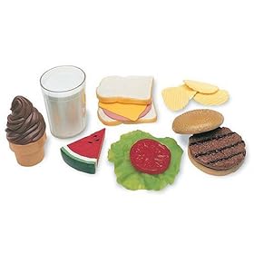 Learning Resources Lunch Foods, Set of 17 (Colors may vary) by Learning Resources