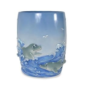 American Pacific Dolphins Wastebasket by Bath Linens