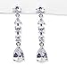 Cubic-zirconia Rhodium Finish Sterling Silver Earrings
