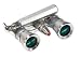 Iolanta Lorgnette Opera Glasses with Flashlight - Platinum Body and Silver Rims