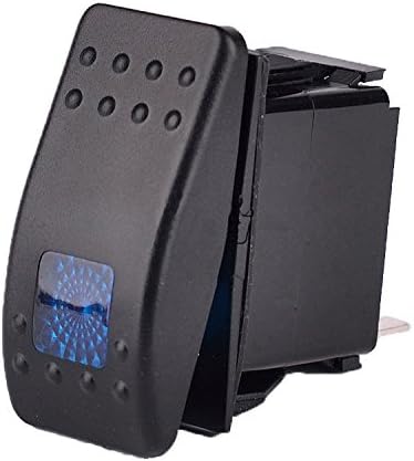 MotoCityTM ON-OFF Car Marine Blue LED Toggle Rocker Switch Dash 3pins