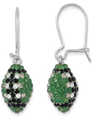 Sterling Silver Swarovski Elements Philadelphia Spirit Football Earrings