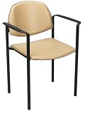 Global(R) Comet Leather Nesting Arm Chair, Chamois