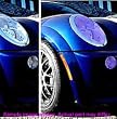 car Headlight or fog light HID blue tinted protector film - 7 inches Round sealed beam - US or Euro - pair