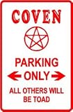 COVEN PARKING novelty halloween sign NEW