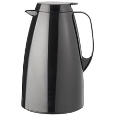 Emsa 505363 BASIC Isolierkanne Easy Tip, Schwarz, 1,5 L