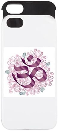 iPhone 5 or 5S Wallet Case White and Black Hindu Om Omkara Aum Meditation Symbol