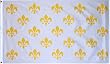 France Fleur de Lis "White" Flag - 3 foot by 5 foot Polyester (NEW)