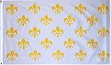 Outdoor Living : France Fleur de Lis 'White' Flag - 3 foot by 5 foot Polyester (NEW)