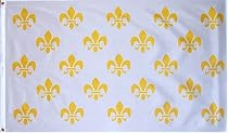 France Fleur de Lis "White" Flag - 3 foot by 5 foot Polyester (NEW)