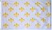 France Fleur de Lis White Flag - 3 foot by 5 foot Polyester (NEW)