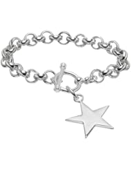 Sterling Silver Designer Inspired Star Toggle Bracelet - Final Sale