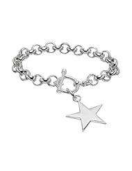 Sterling Silver Designer Inspired Star Toggle Bracelet - Final Sale