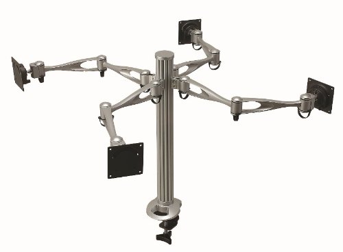 Quad Monitor Desk Mount Dual Arm