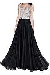 A-line V-neck Sleeveless Chiffon Sheer Open-Back Evening Dress/Bridesmaid Dress/Prom Dress/Party Dress 