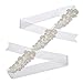 Remedios Crystal Beaded Ivory Satin Bridal Sash Wedding Belt for Bride