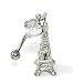 Gorgeous LARGE 3d Replica Eiffel Tower with ICE Crystals Charm Belly/Navel Ring