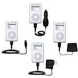 Road Warrior Kit for the Apple iPod Photo (60GB) includes a Car & Wall Charger AND USB cable AND Battery Extender - Gomadic Brand w/ TipExchange Technology