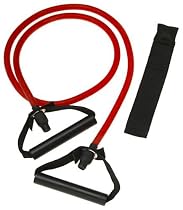 SPRI ES501R Xertube Resistance Band with Door Attachment and Exercise Charts (Red, Medium)