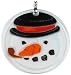 Peggy Karr Handmade Art Glass Christmas Ornament, Snowman Face