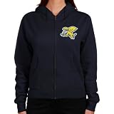 NCAA Canisius College Golden Griffins Ladies Navy Blue Logo Applique Lightweight Full Zip Hoody
