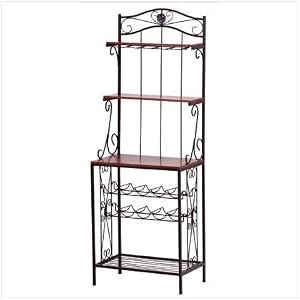 Baker's Style Wine and Glass Rack by ZepolGifts dot com
