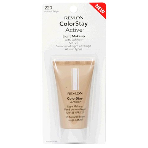 Revlon ColorStay Active Light Makeup with SoftFlex, All Skin Types, Natural Beige 220/05, 1 Ounce
