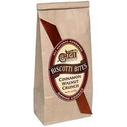 GiGi Biscotti Bites, Cinnamon Walnut Crunch, 6-Ounce Packages (Pack of 4)