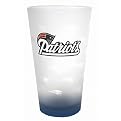 New England Patriots Frosted Pint Glasses Set of 2