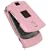 Motorola Razr V3 V3c V3i V3m Baby Pink Leather Wrapped Leather clip-on accessory Cover with Removable Ratcheting Belt Clip