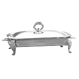 Towle 2-Quart Glass Baker and Silver-Plated Oblong Server with Lid by Towle