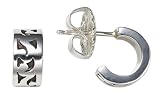 Sterling Silver Cutout Hoop Earrings by Lois Hill