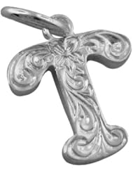 925 Silver Initial Pendant Hawaiian Jewelry