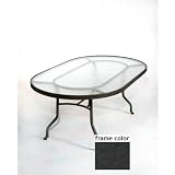 Barcelona 42 X 72 Inch Aluminum Oval Dining Table - Aluminum Parti...