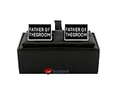 Square Black Cufflinks Father Of The Groom Presentation Boxed