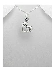 Heart Pendant Necklace In 92.5 Sterling Silver