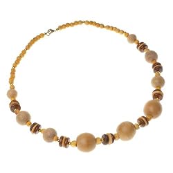Sita's Choice Wood Beaded Collar Necklace